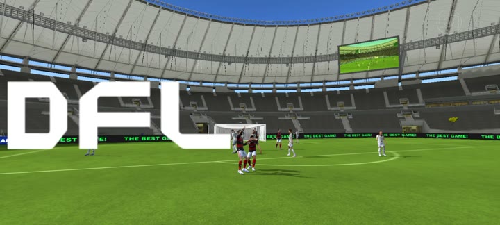 Visão ampla do estádio no jogo
